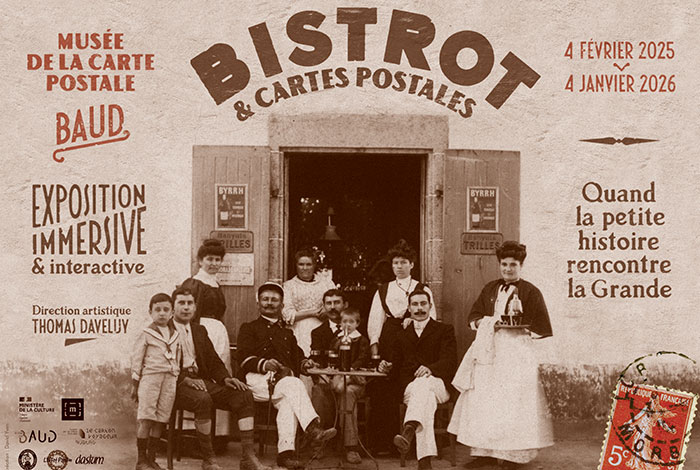 L'exposition temporaire "Bistrot et cartes postales, quand la petite histoire rencontre la Grande"