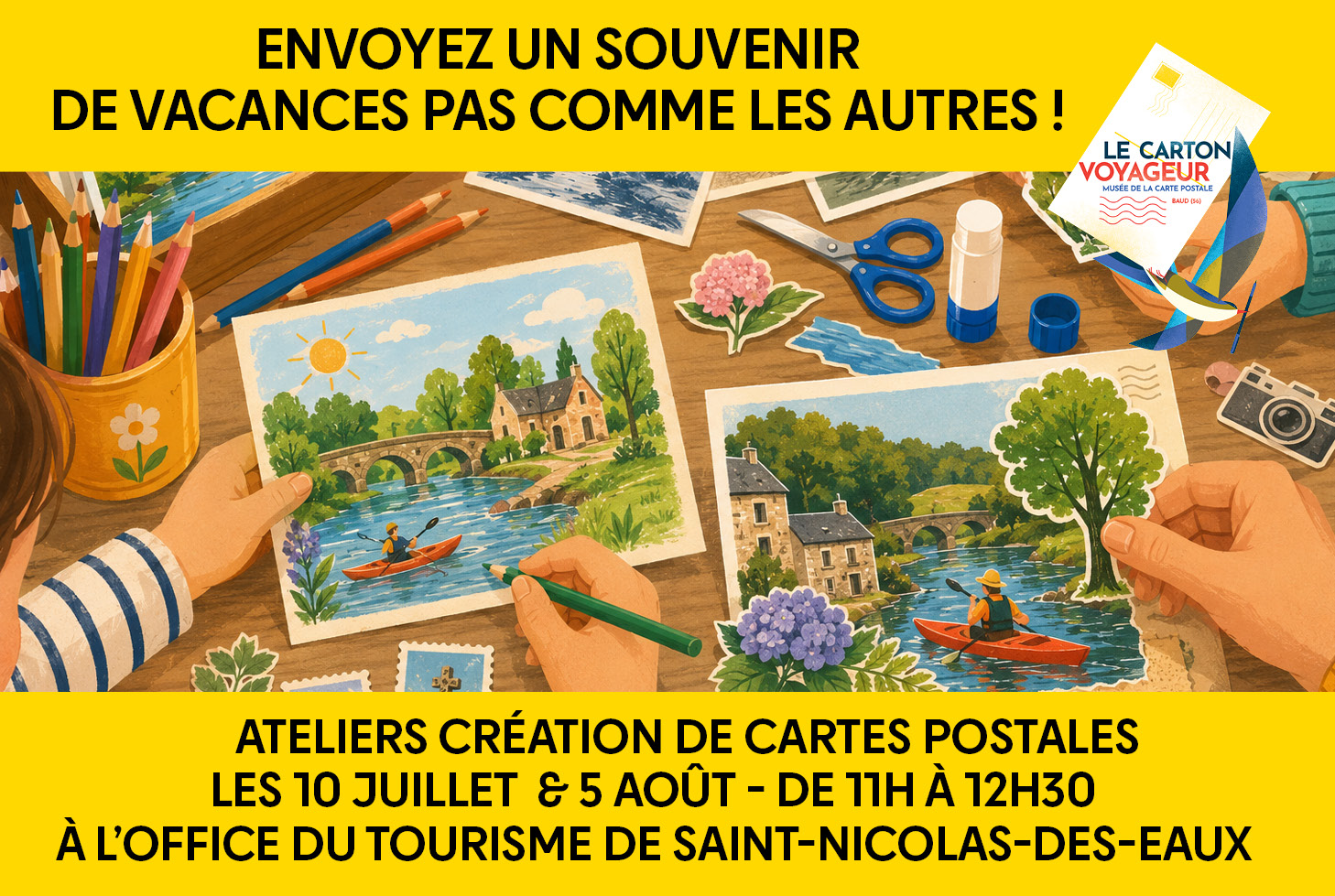 Atelier carte postale à l&rsquo;Office du tourisme