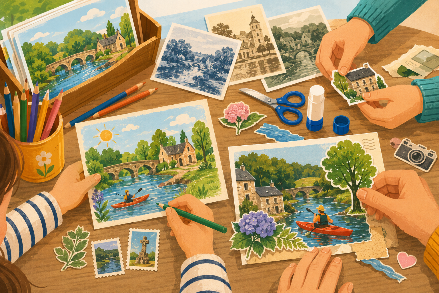 Deux ateliers de création de cartes postales cet été !