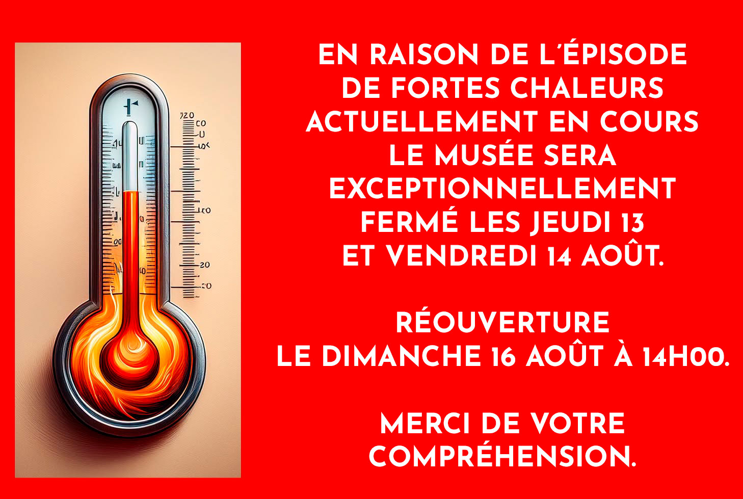 Fermeture du musée